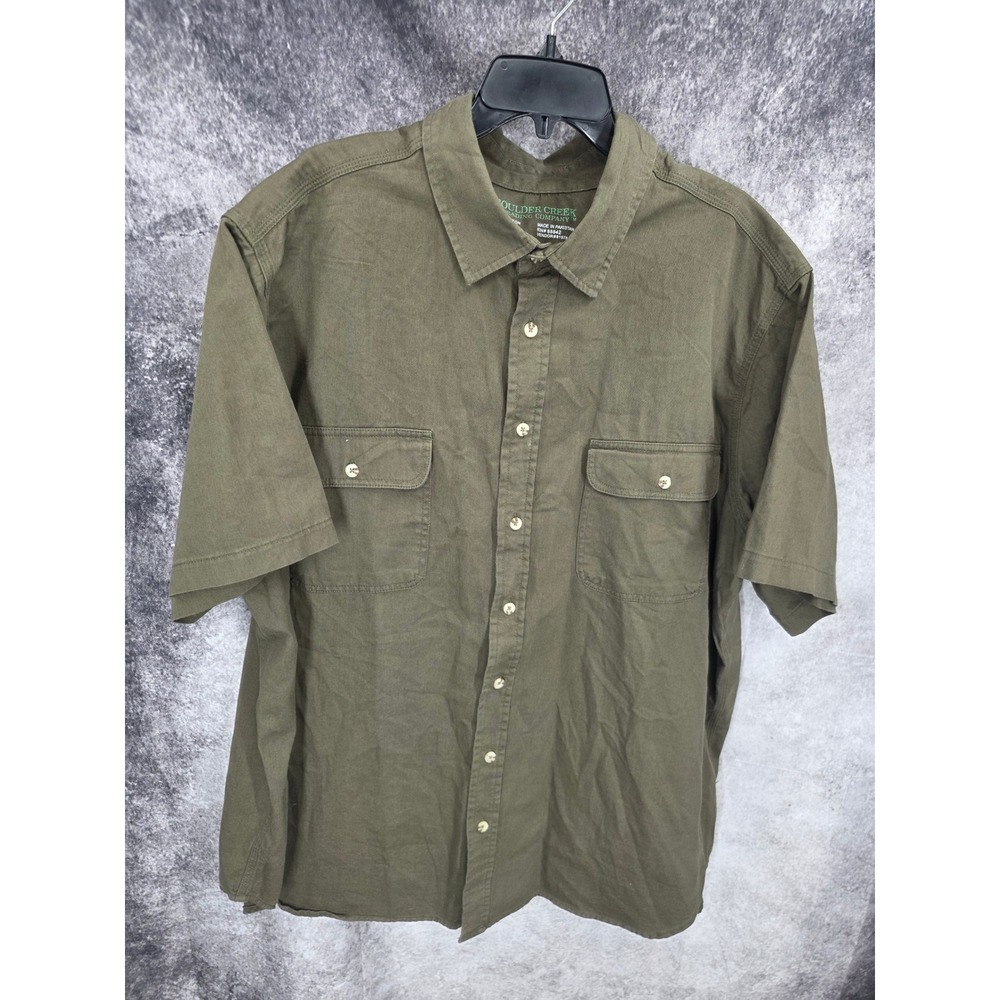 Boulder Creek Shirt Mens 3XL Green Gorpcore Workwear Utility Earthy Safari Hike
